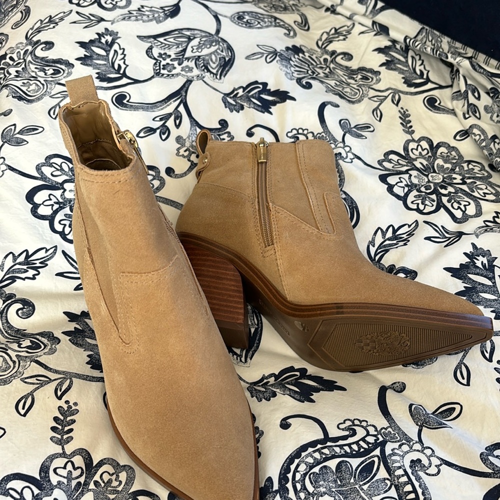 Suede booties - never worn!!